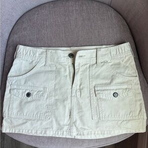 J Galt denim Off-White Miniskirt